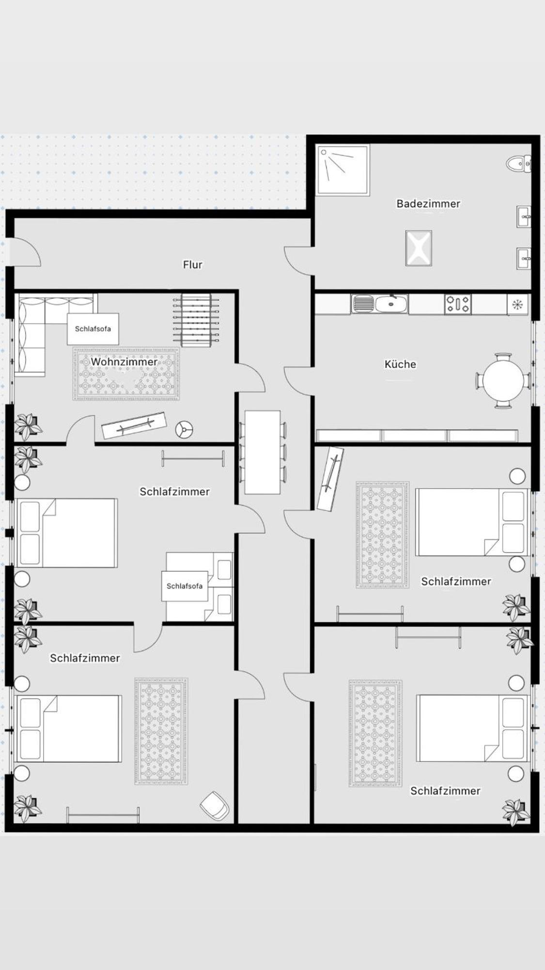 Apartment 150qm Loft, Tischtennis, Dart, Tischkicker *